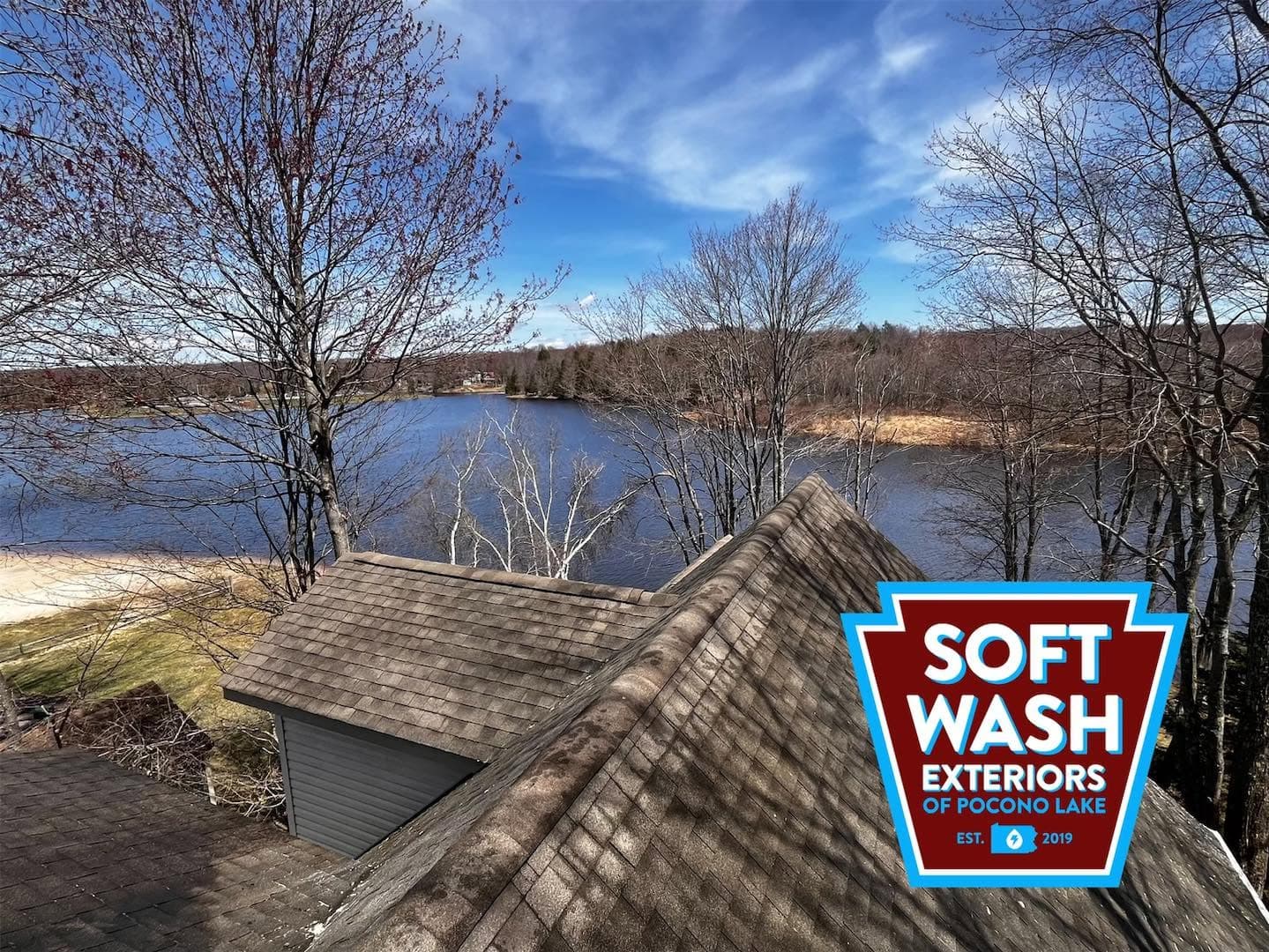 Roof job — lakefront property, Pocono Lake
